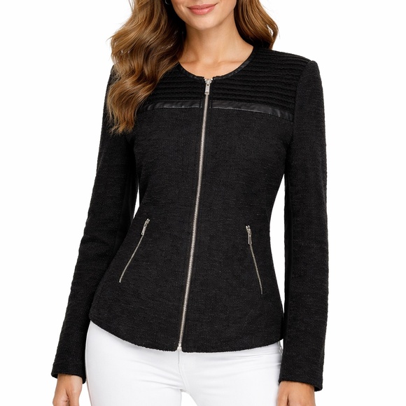 Calvin Klein Jackets & Blazers - Calvin Klein - Textured Moto-Style Zip‎ Jacket